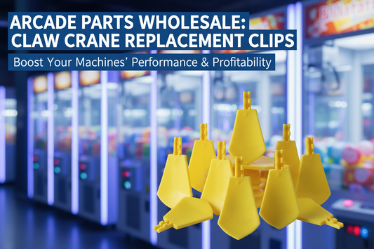 Yellow claw crane replacement clips from HiClaw Crane — factory-direct arcade parts for operators and wholesale buyers