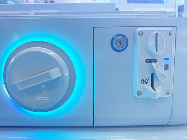 LED付きミニメタルケースバー上ドールキャンディキャッチャーマシン コイン式ぬいぐるみクレーン機