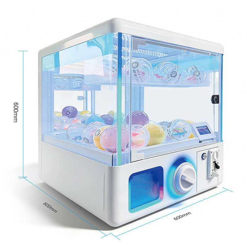 LED付きミニメタルケースバー上ドールキャンディキャッチャーマシン コイン式ぬいぐるみクレーン機