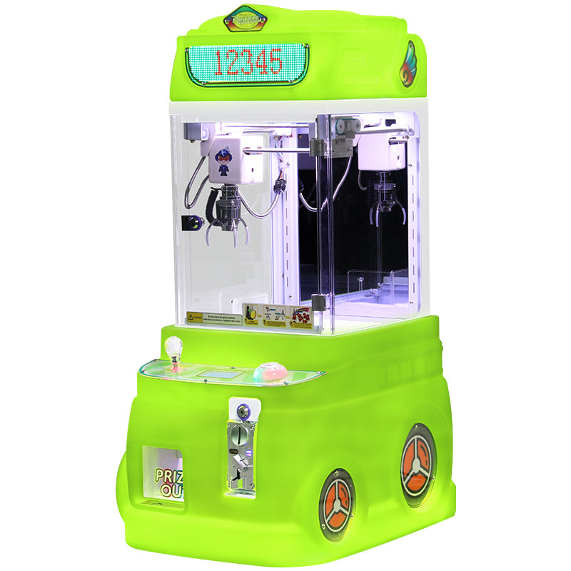Green Rotomolded Mini Claw Crane Machine with Dot Matrix Display | Hiclawcrane