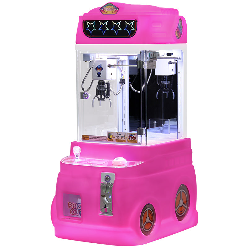 Pink Rotomolded Mini Claw Crane Machine with Dot Matrix Display | Hiclawcrane