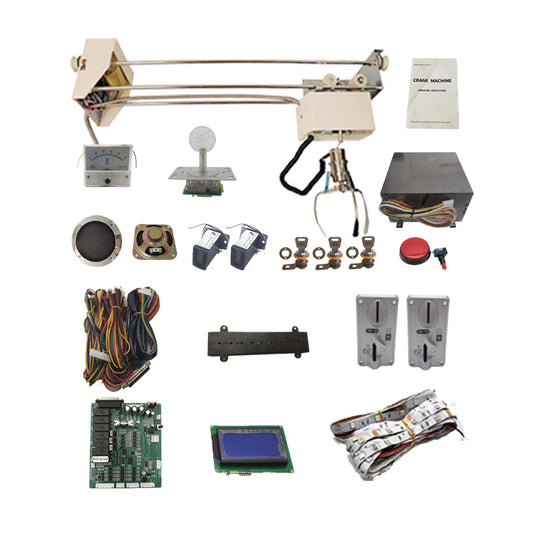 DIY calw crane machine kit with main board power supply coin meter volmeter and others