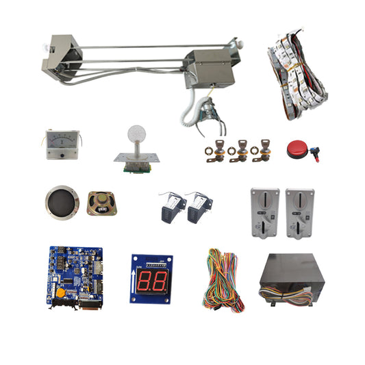 DIY Arcade Claw Crane Machine Kit With 71cm Stainless Steel Gantry Main Board Coin Acceptor Power Supply Speaker Button