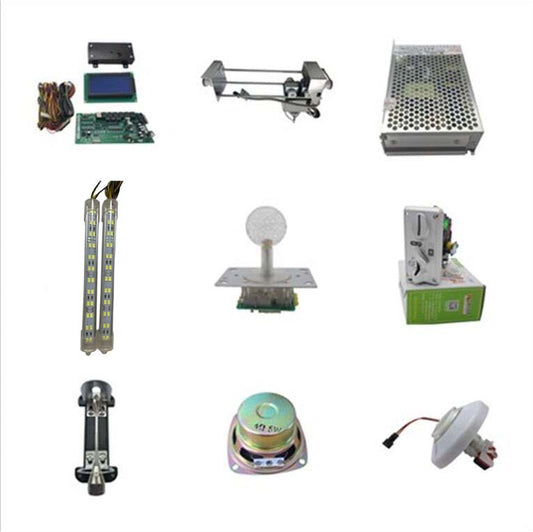 DIY Mini Claw Crane Game Machine Kit With 25.7cm gantry Main Board  Push Button Cam Lock Coin Selector
