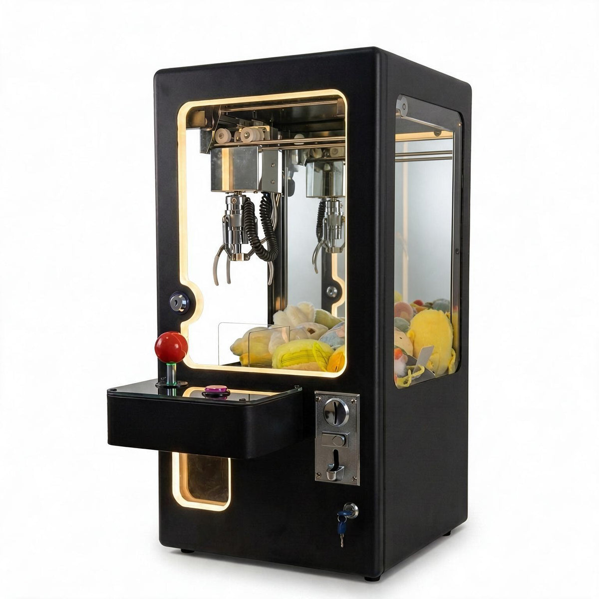 balck case mini claw crane machine with 25.7cm gantry